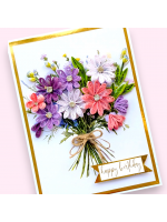 Purple Quilled Bouquet Greeting card 