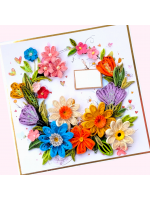 Floral Fusion quilled handmade greeting card