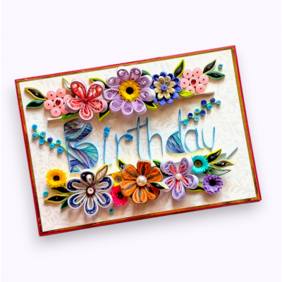 Quilled Birthday Greeting card