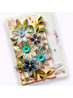 Floral Fusion quilled handmade greeting card