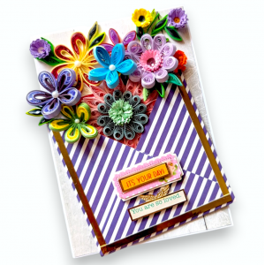 Quilled Flowers In Envelope Greeting Card