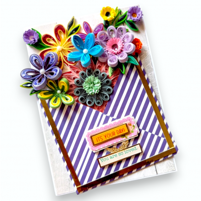 Quilled Flowers In Envelope Greeting Card