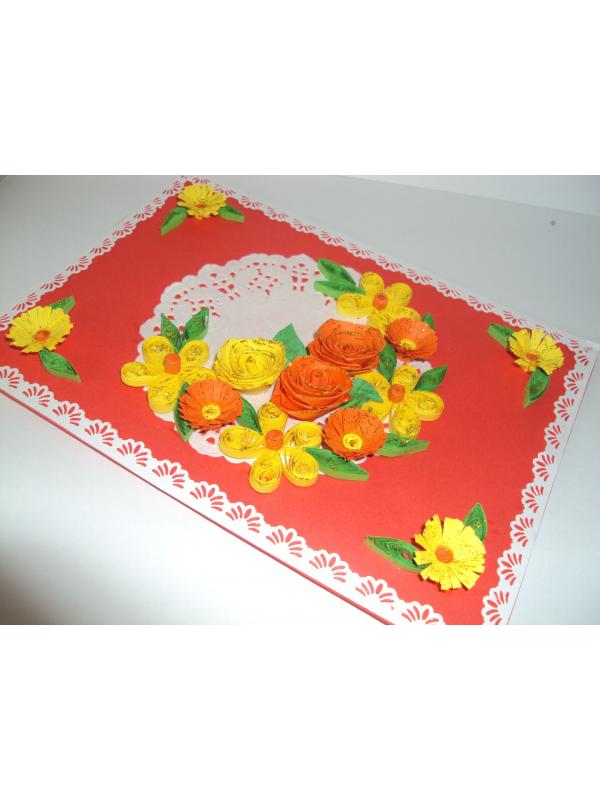 Yellow and Orange Mixed flowers Greeting Card