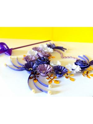 Purple Flowers and Roses In Heart Greeting Card