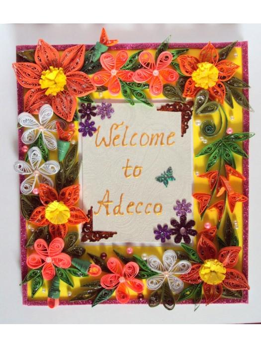 Orange and Yellow Themed All Corners Quilled Greeting Card image