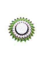 Beautiful Kundan Floating Diya with Tealight candle - Green