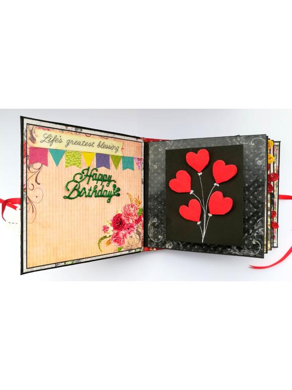 Quilled Love Birthday Handmade Scrapbook