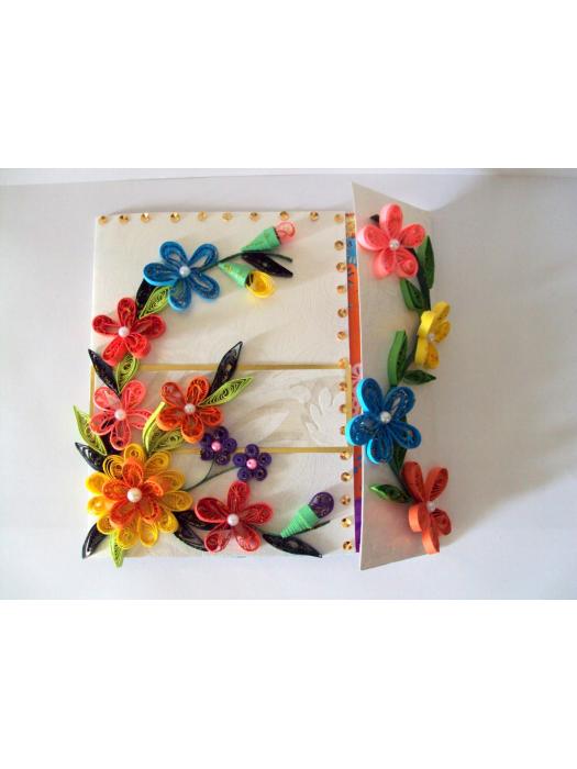 Multicolor Flowers Mini Scrapbook Greeting Card image