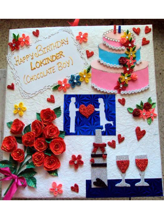 Love and Birthday Themed Scrapbook image