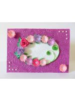 Sweet Purple And Pink Circle Greeting Card