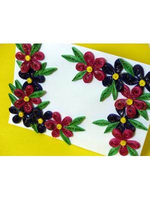 Awesome Purple And Pink Flowers Greeting Card