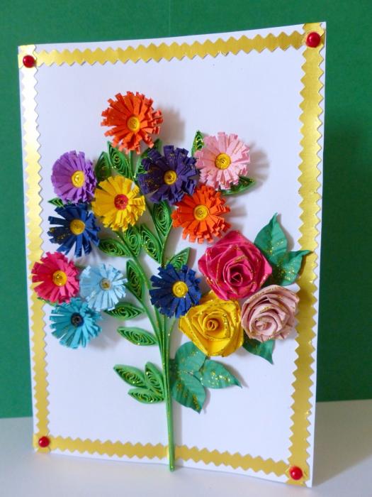 Lovely Bouquet Of Flowers Greeting Card image