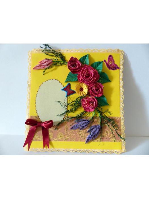 Modern Yellow Shaded Greeting Card image