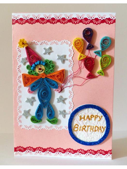 Happy Birthday Joker With Balloons Greeting Card image