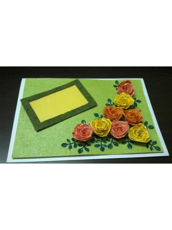 Yellow & Orange Roses Greeting Card