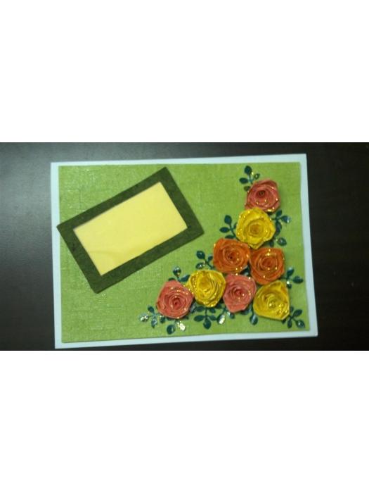 Yellow & Orange Roses Greeting Card image