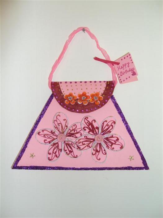 My Special Purse Greeting Card : Pink image