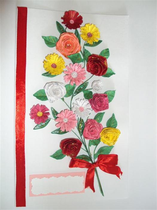 Beautiful Big Bouquet Of Flowers Greeting Card