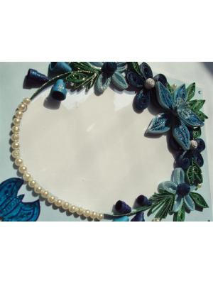 Blue Themed Photo Frame Greeting Card