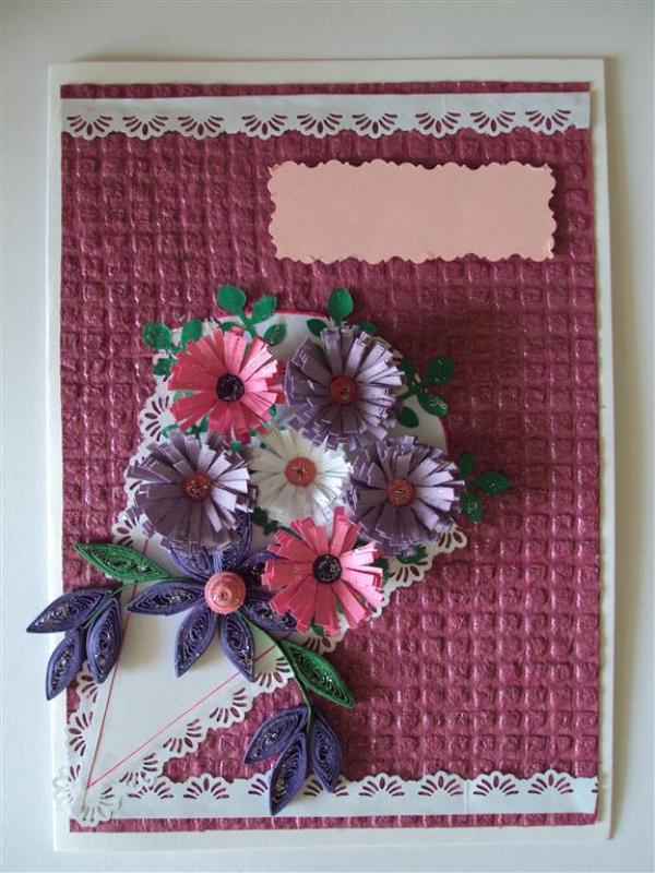 Sweet Purple Bouquet Greeting Card image
