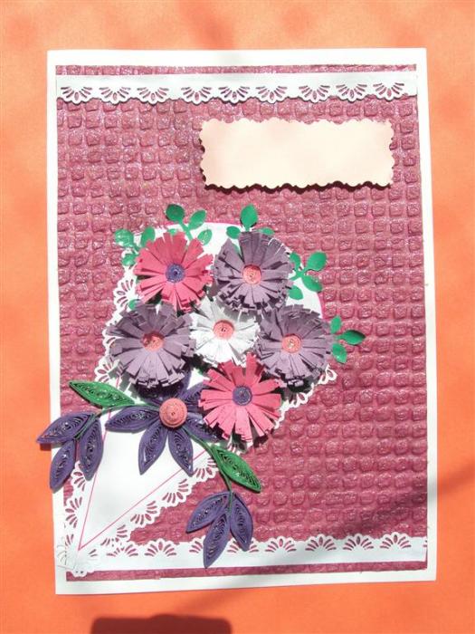 Sweet Purple Bouquet Greeting Card image