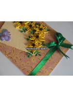 Printed Cream Base With Yellow Flowers Greeting Card