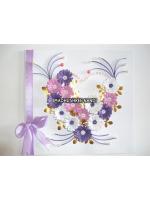 All Purples Heart With Gold Leaves Greeting card