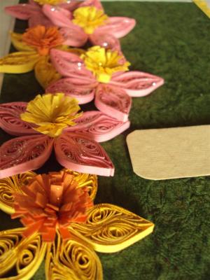 Big Flowers Garland Greeting Card