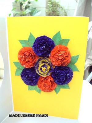 Glowing Flowers Greeting Card