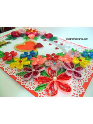 Beautiful Flowers and Love Themed Greeting Card