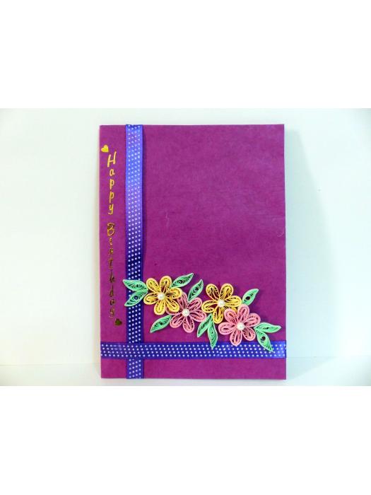 Purple Base Birthday Card