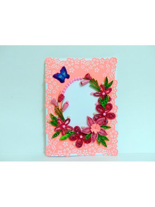 Awesome Pink Shaded Variety Flowers Greeting Card image