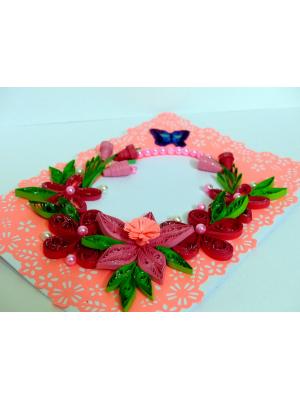 Awesome Pink Shaded Variety Flowers Greeting Card