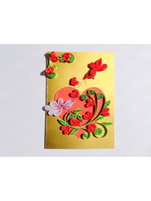 Bird Spreading Love Greeting Card