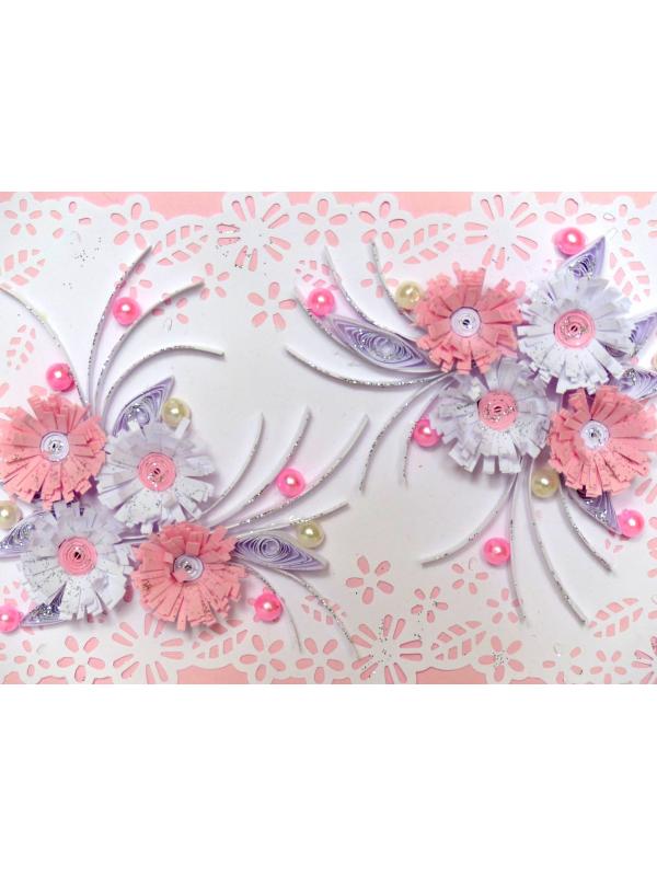 Sweet Pink and White Flowers Greeting Card image