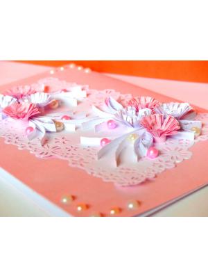 Sweet Pink and White Flowers Greeting Card