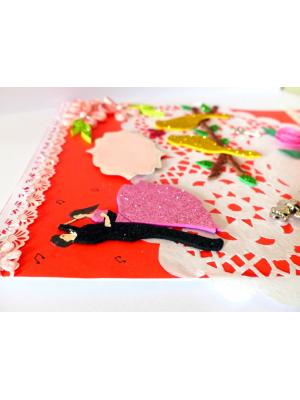 Heart Doily Quilled Greeting Card