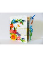 Multicolor Flowers Mini Scrapbook Greeting Card