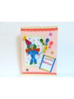 Birthday Joker With Balloons Greeting Card