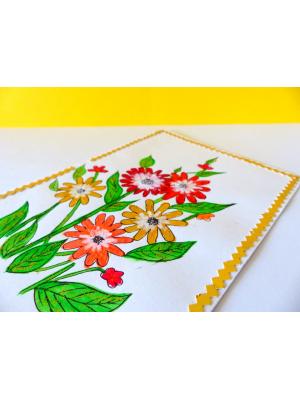 Flower Painting Handmade Greeting Card