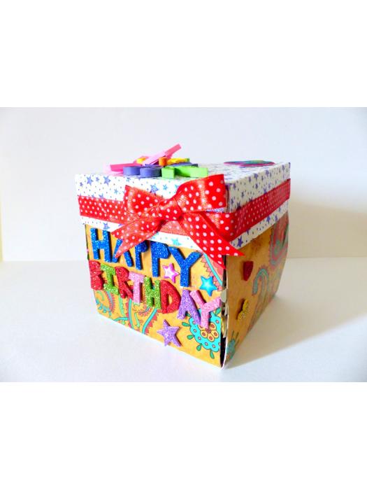 Quilled Birthday Explosion Box Greeting Card image