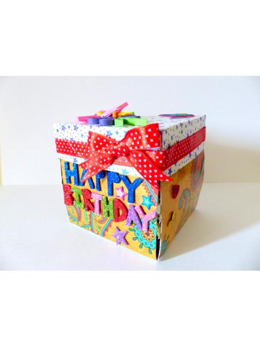 Quilled Birthday Explosion Box Greeting Card