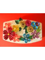 Multicolor Flowers Quilled Decorated Gift Box