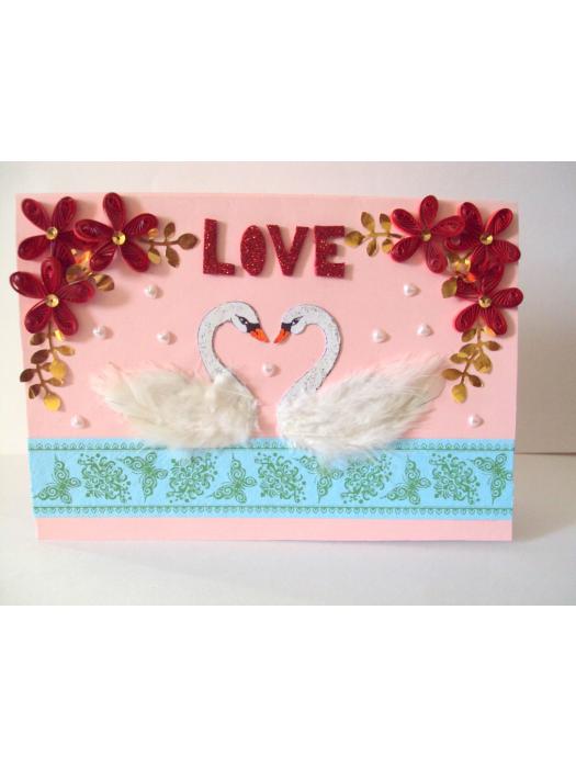 Swans Love Greeting Card