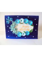 Blue Themed Birthday Greeting Card