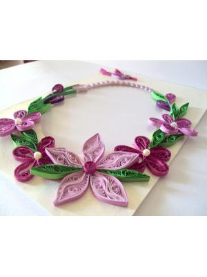 Purple Themed Photo Frame Greeting Card