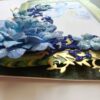 Sparkling Handmade Blue Paper Flowers Corner Greeting Card image Sparkling Handmade Blue Paper Flowers Corner Greeting Card image