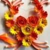 Yellow Themed Quilled Flowers in Heart Greeting Card image Yellow Themed Quilled Flowers in Heart Greeting Card image