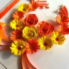 Yellow Themed Quilled Flowers in Heart Greeting Card image Yellow Themed Quilled Flowers in Heart Greeting Card image