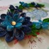 Sparkling Quilled Blue Flowers in Circle Greeting Card image Sparkling Quilled Blue Flowers in Circle Greeting Card image